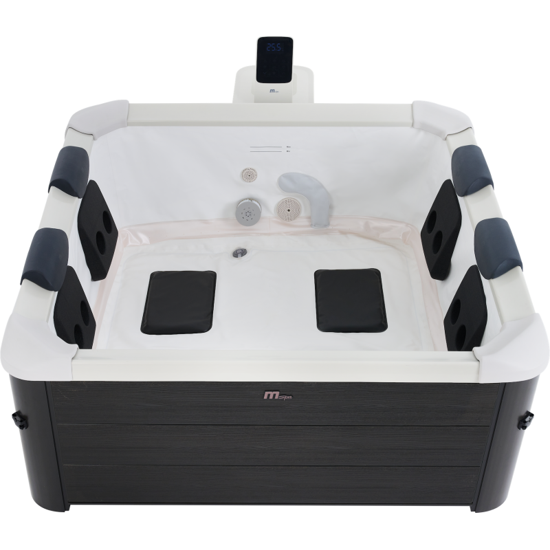 Spa Gonflable Rigide Connecté Carré 6 Places 850L Bande LED – MSpa Oslo - Image 4