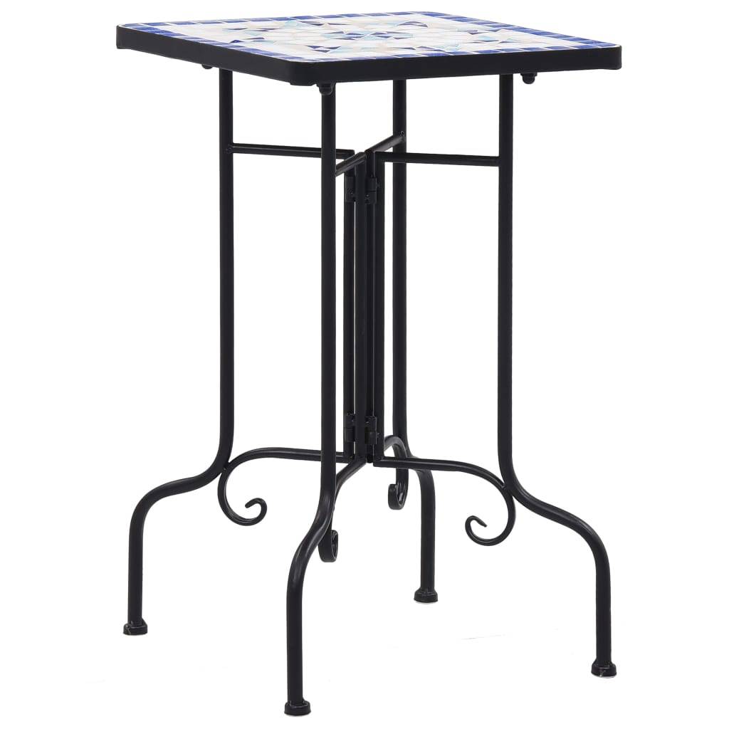 Maison Chic - Table de jardin - Table de bistro mosaïque bleu et blanc Céramique HL903 - Image 2