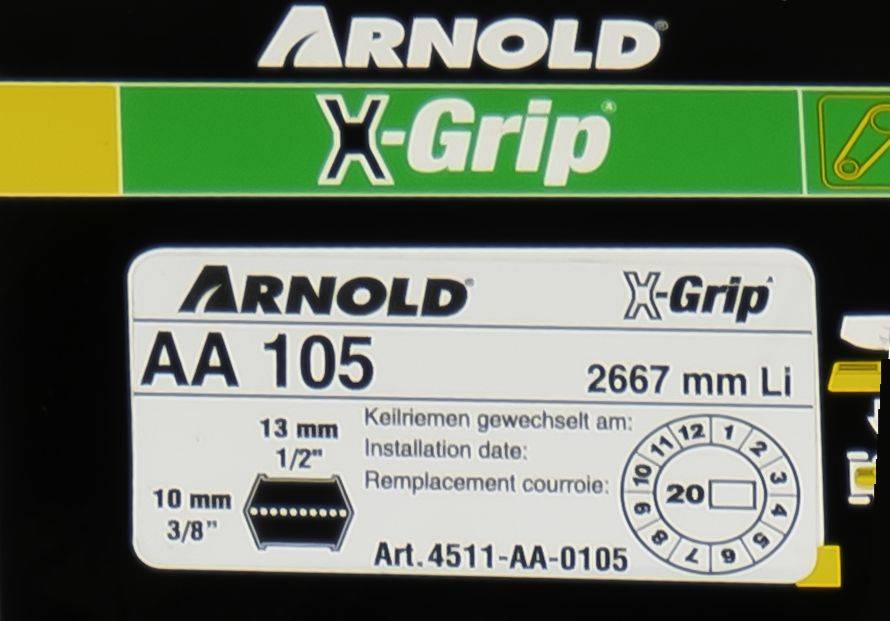 Arnold - Courroie hexagonale X-Grip de type AA 105 Arnold - Imagen 2