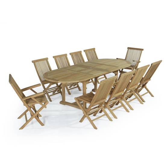 Salon de jardin en teck massif Aore, 10 places - TECK'Attitude - Imagen 1