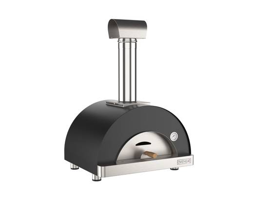 Four pizza bois ALBOR 1 - Gris + Pelle à pizzas - Image 1