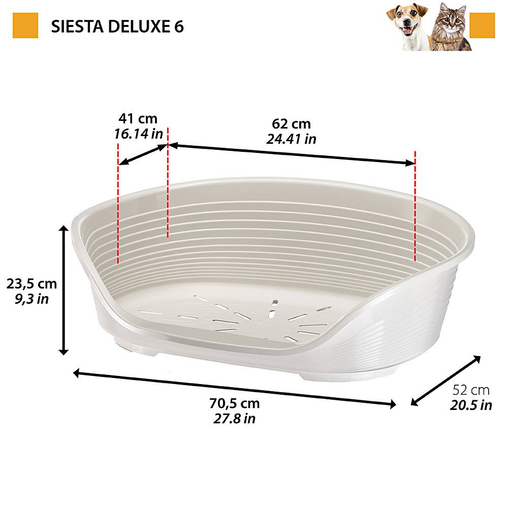 Ferplast - FERPLAST - Panier Chien Panier Chat - Lit pour Chien en Plastique Medium - 100% Plastique Recyclé - Lit pou Chat Lavable - Respirant Antidérapant - - Imagen 2