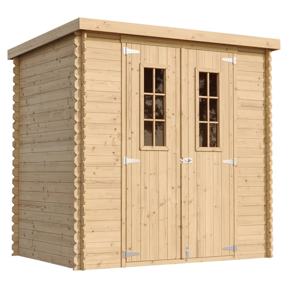 Timbela - Abri de jardin en bois l204xL142xH200 cm / 2.22 m² - Stockage extérieur - Petit abri à outils, Local à vélos - 19 mm d’épaisseur - Timbela M311C - Image 2