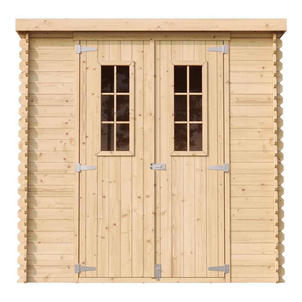 Timbela - Abri de jardin en bois l204xL142xH200 cm / 2.22 m² - Stockage extérieur - Petit abri à outils, Local à vélos - 19 mm d’épaisseur - Timbela M311C - Image 3