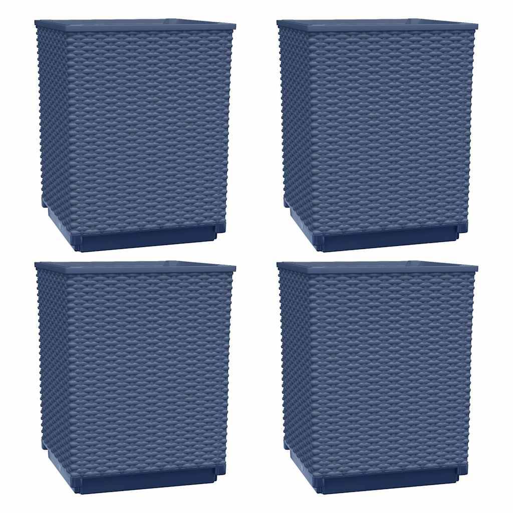 Jardinières en Polypropylène Bleu Gris 30 x 30 x 37 cm - PANGIVO - Image 2