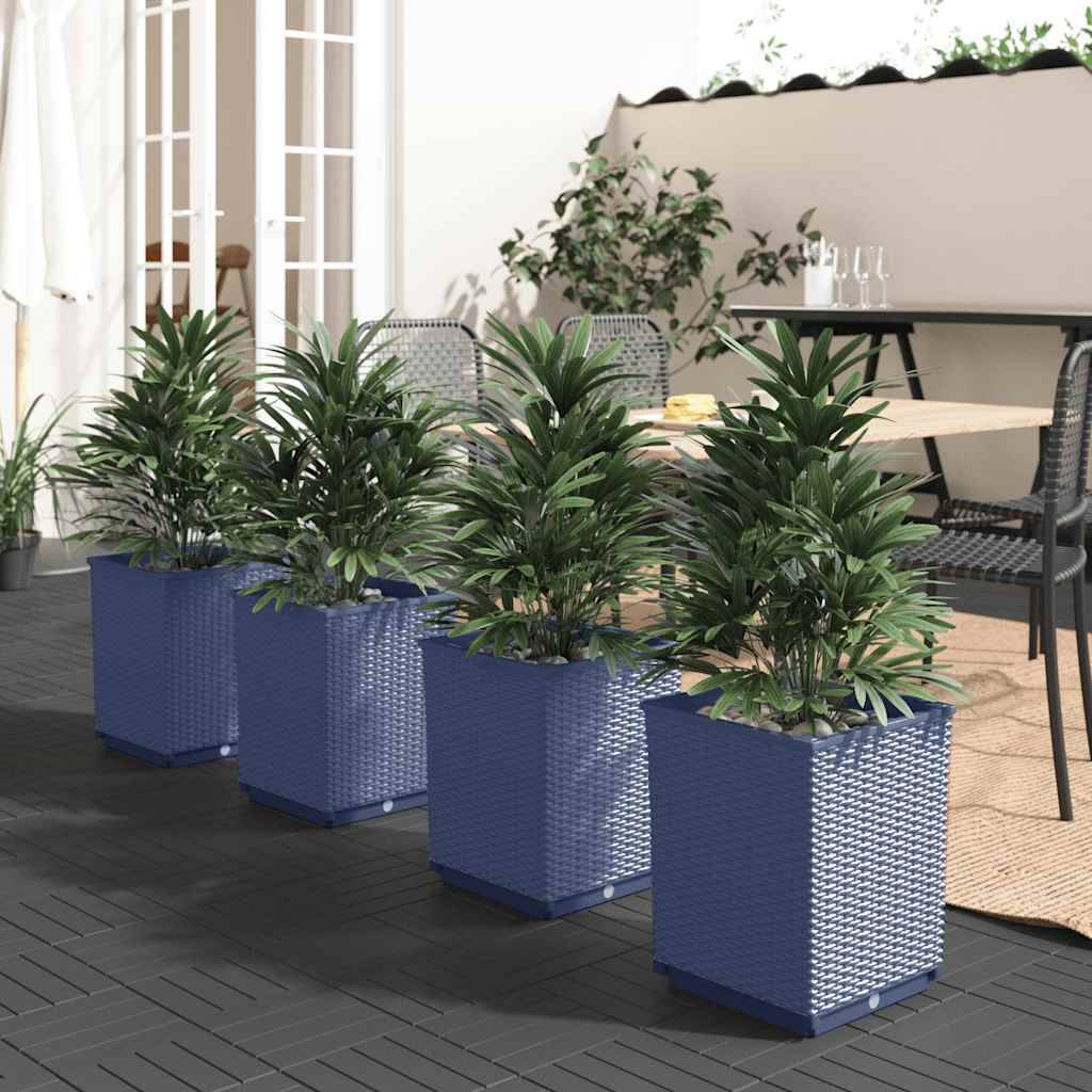 Jardinières en Polypropylène Bleu Gris 30 x 30 x 37 cm - PANGIVO - Image 1