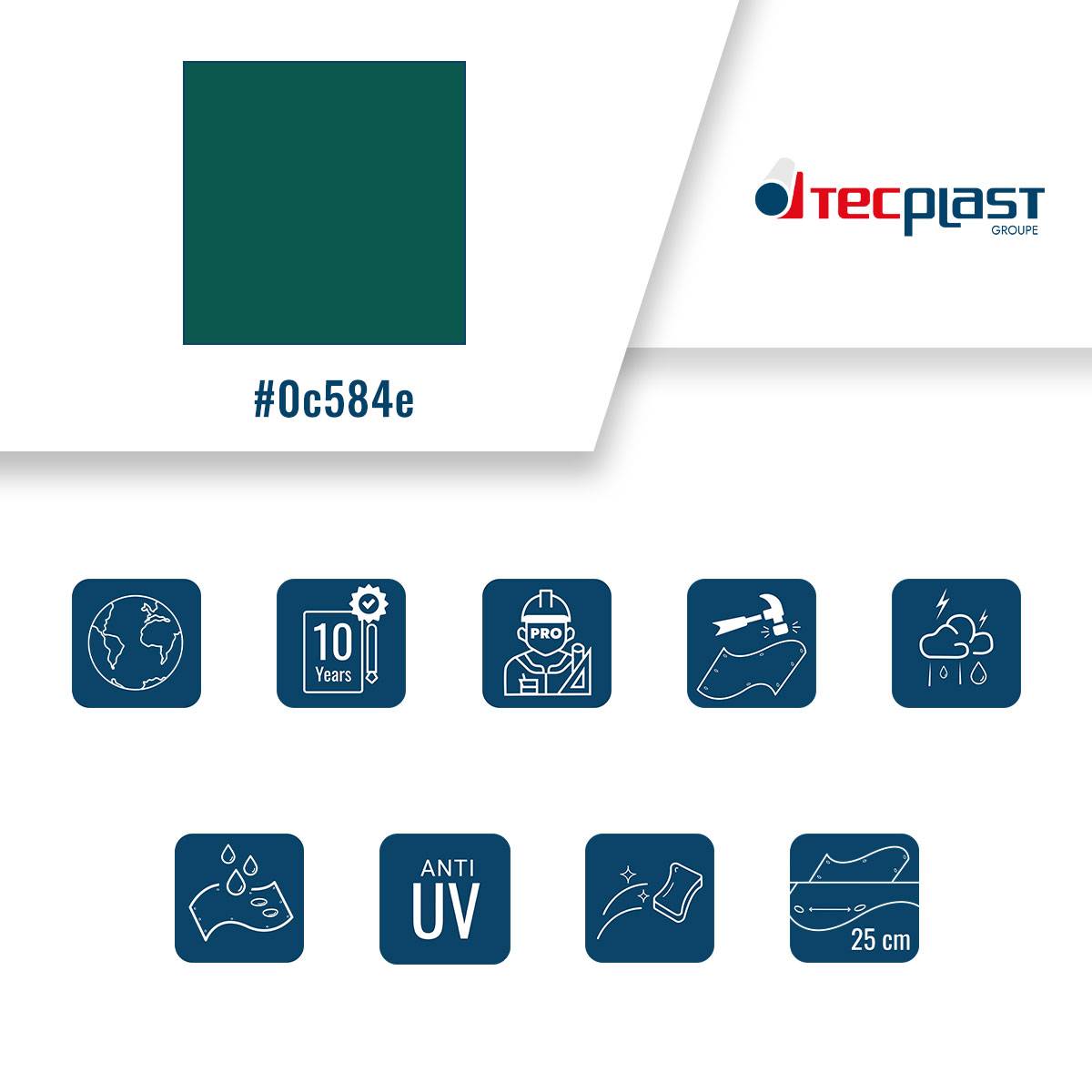 Bâche Agricole 3x5 m XP640AG Verte - Garantie 10 ans - Bâche de protection étanche pour Matériel agricole - Made in France TECPLAST - Imagen 3