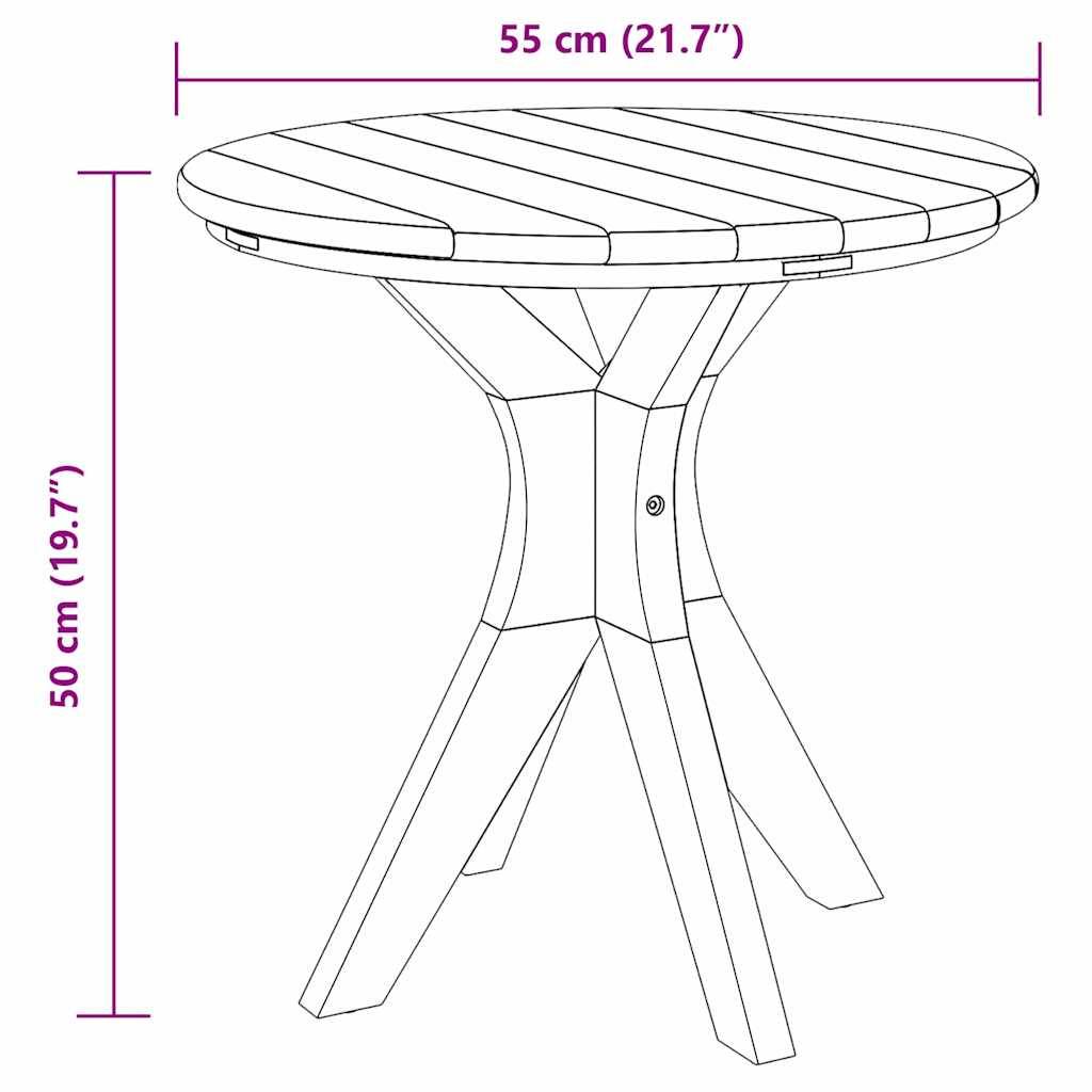 ComfortXL - Table d'Appoint de Jardin Ronde Ø55cm en Bois de Teck Massif, Table d'Extérieur pour Balcon, Terrasse et Patio – ComfortXL Outdoor Living - Image 8