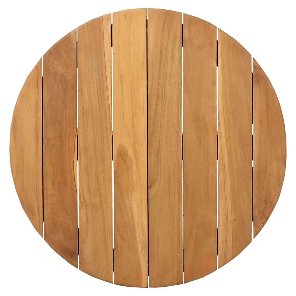 ComfortXL - Table d'Appoint de Jardin Ronde Ø55cm en Bois de Teck Massif, Table d'Extérieur pour Balcon, Terrasse et Patio – ComfortXL Outdoor Living - Image 5