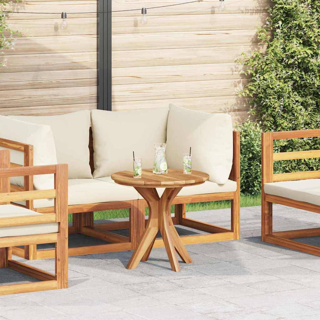 ComfortXL - Table d'Appoint de Jardin Ronde Ø55cm en Bois de Teck Massif, Table d'Extérieur pour Balcon, Terrasse et Patio – ComfortXL Outdoor Living - Image 1
