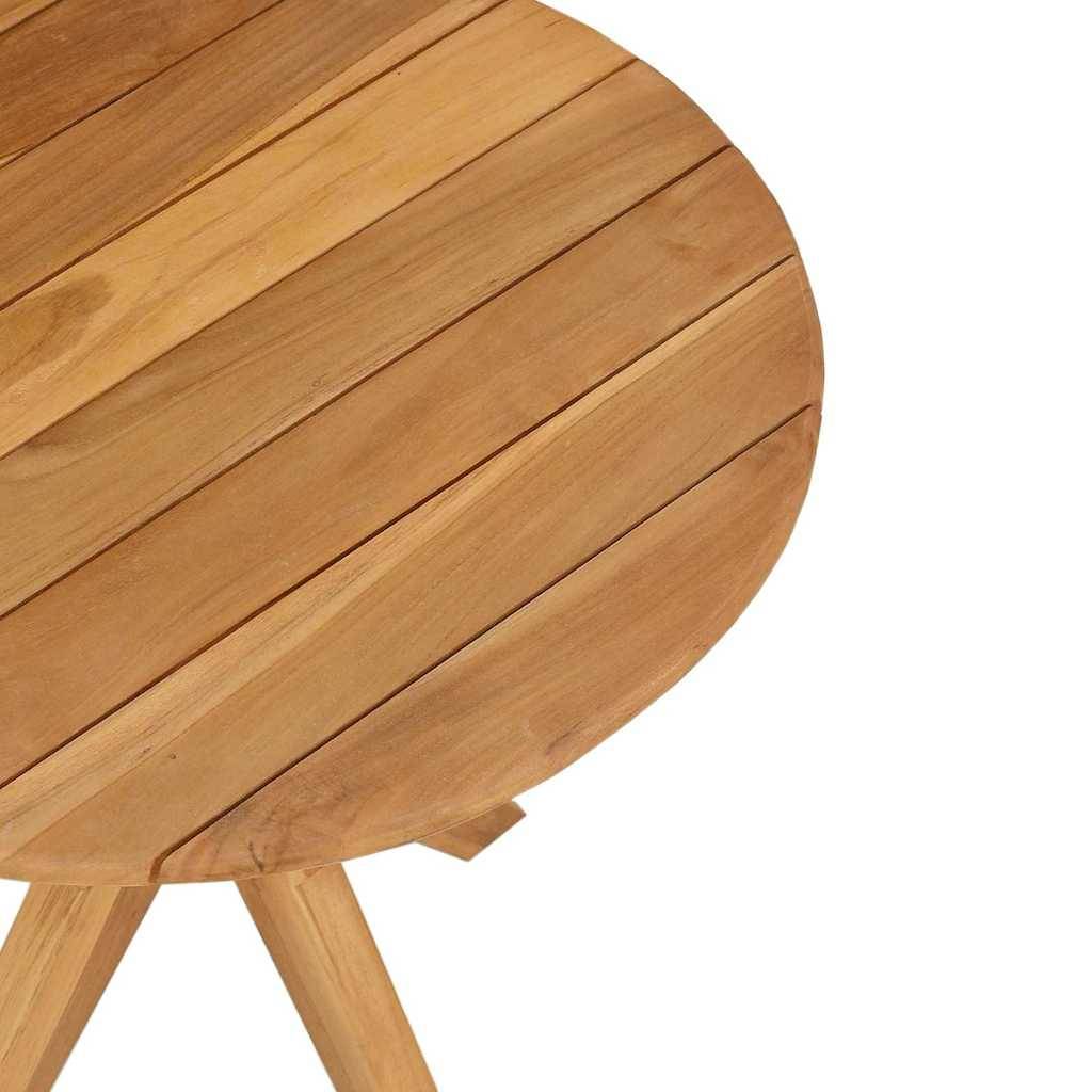 ComfortXL - Table d'Appoint de Jardin Ronde Ø55cm en Bois de Teck Massif, Table d'Extérieur pour Balcon, Terrasse et Patio – ComfortXL Outdoor Living - Image 6