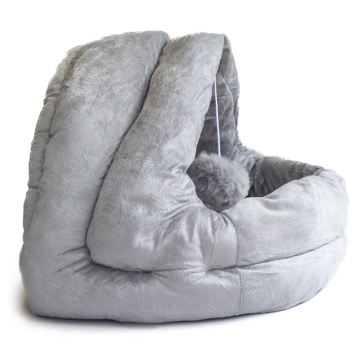 Panier pour chat avec Coussin Lavable Niche avec balle Grotte Cabane Rembourrée Douillet KZ GARDEN - Imagen 4