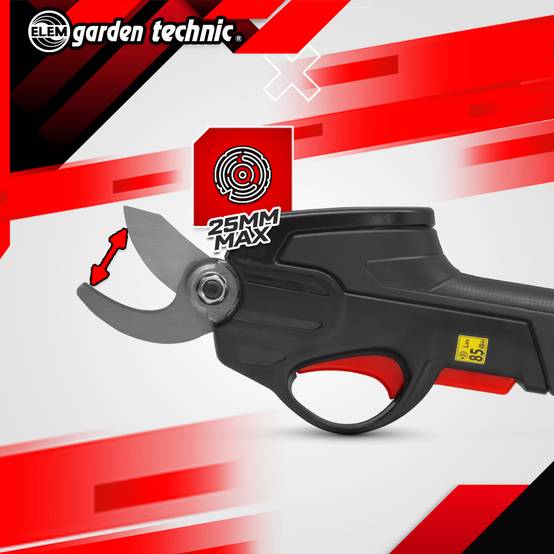 Elem Garden Technic - Sécateur rechargeable 7.2V lithium livré avec batterie intégrée et chargeur - Elem Garden - Image 3