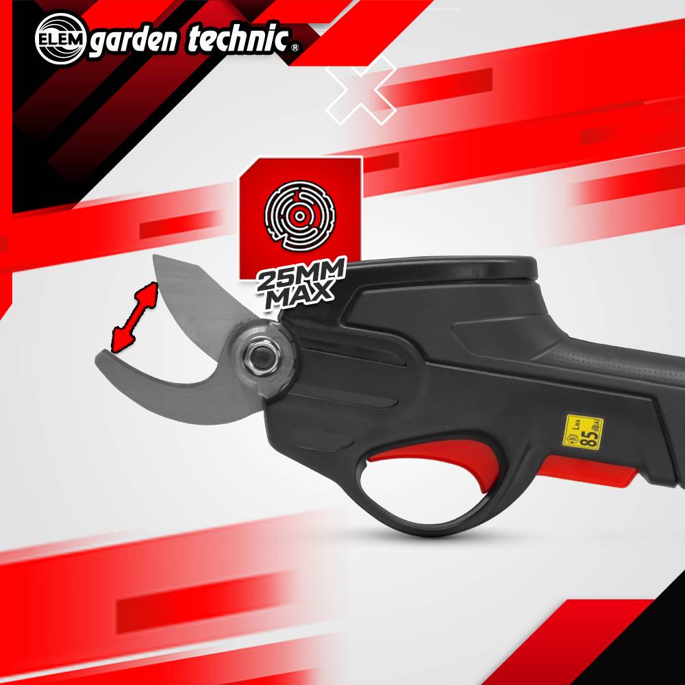 Elem Garden Technic - Sécateur rechargeable 7.2V lithium livré avec batterie intégrée et chargeur - Elem Garden - Image 3