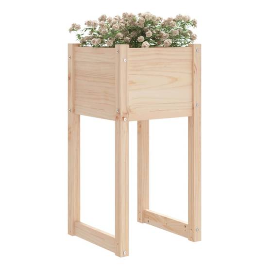 Jardinière - Bac à fleurs - Pot de fleurs 40x40x81 cm Bois massif de pin - Image 3