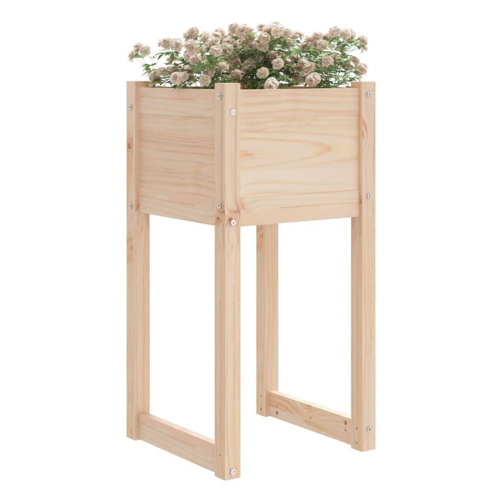 Jardinière - Bac à fleurs - Pot de fleurs 40x40x81 cm Bois massif de pin - Image 3