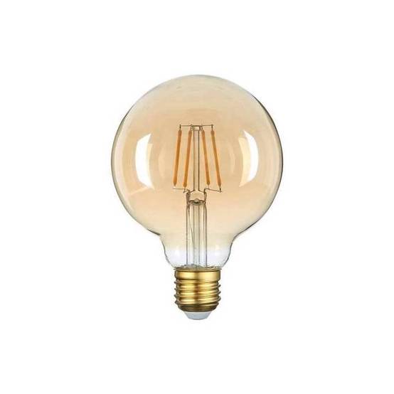 Guirlande guinguette 10M vintage 10 ampoules rondes 95mm blanc chaud verre dorée - Image 6