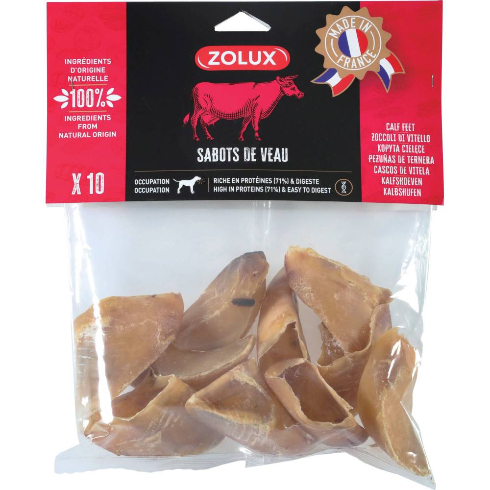 Zolux - Sabots de veau 10 pièces friandises pour chien - Imagen 1