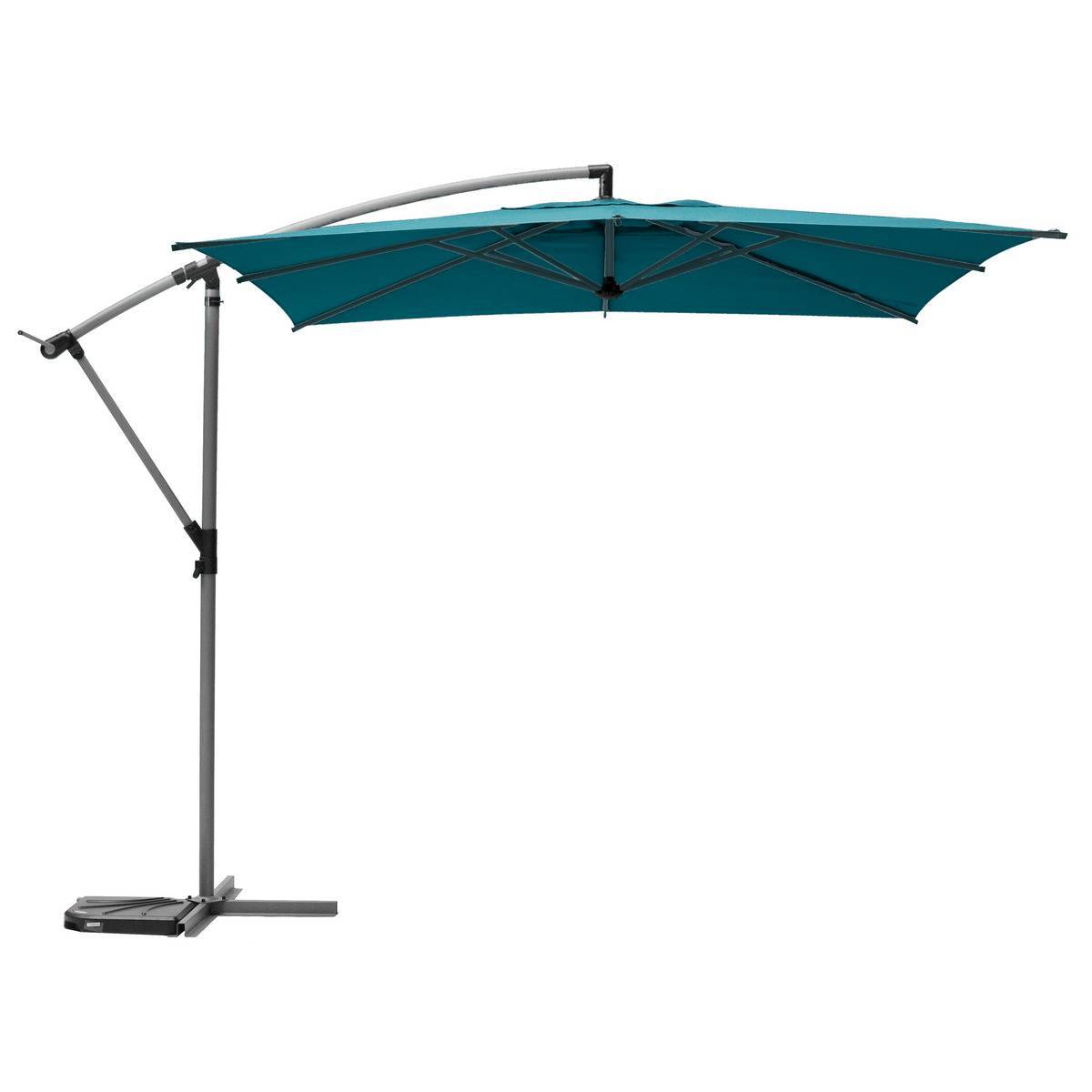 Hesperide - Parasol déporté carré "Manoa" bleu canard D2,5x2,5m en acier Hespéride - Imagen 2