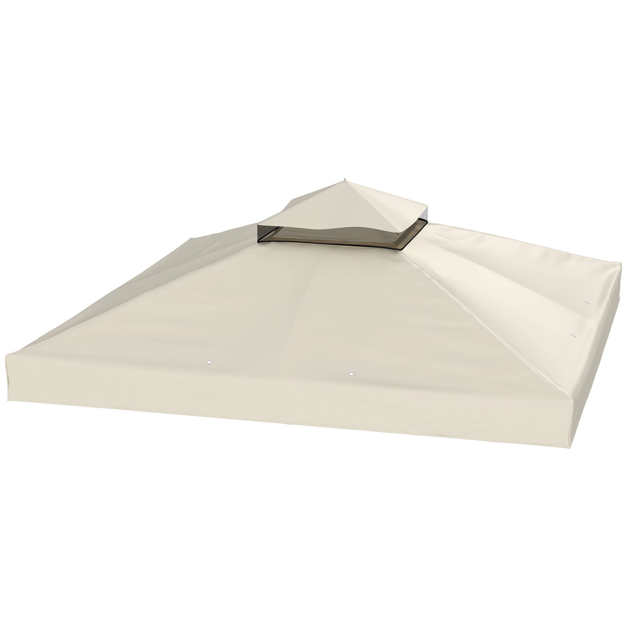 ComfortXL - Toile de rechange tonnelle polyester extérieur protection UV 3x3m crème - ComfortXL Outdoor Living - Image 2