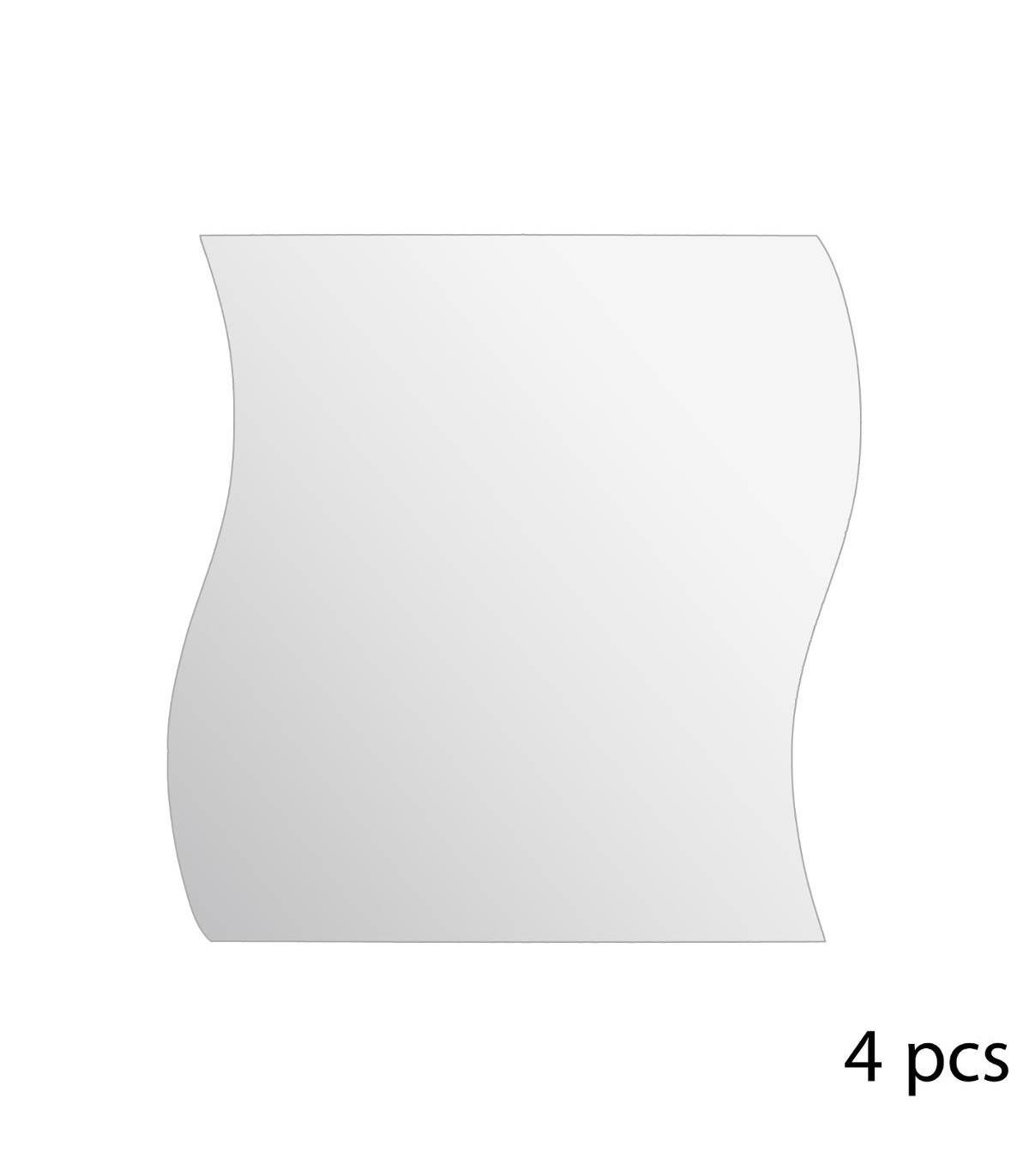 Lot de 4 Miroirs adhésifs Vagues en Verre 30 x 30 cm - Imagen 3