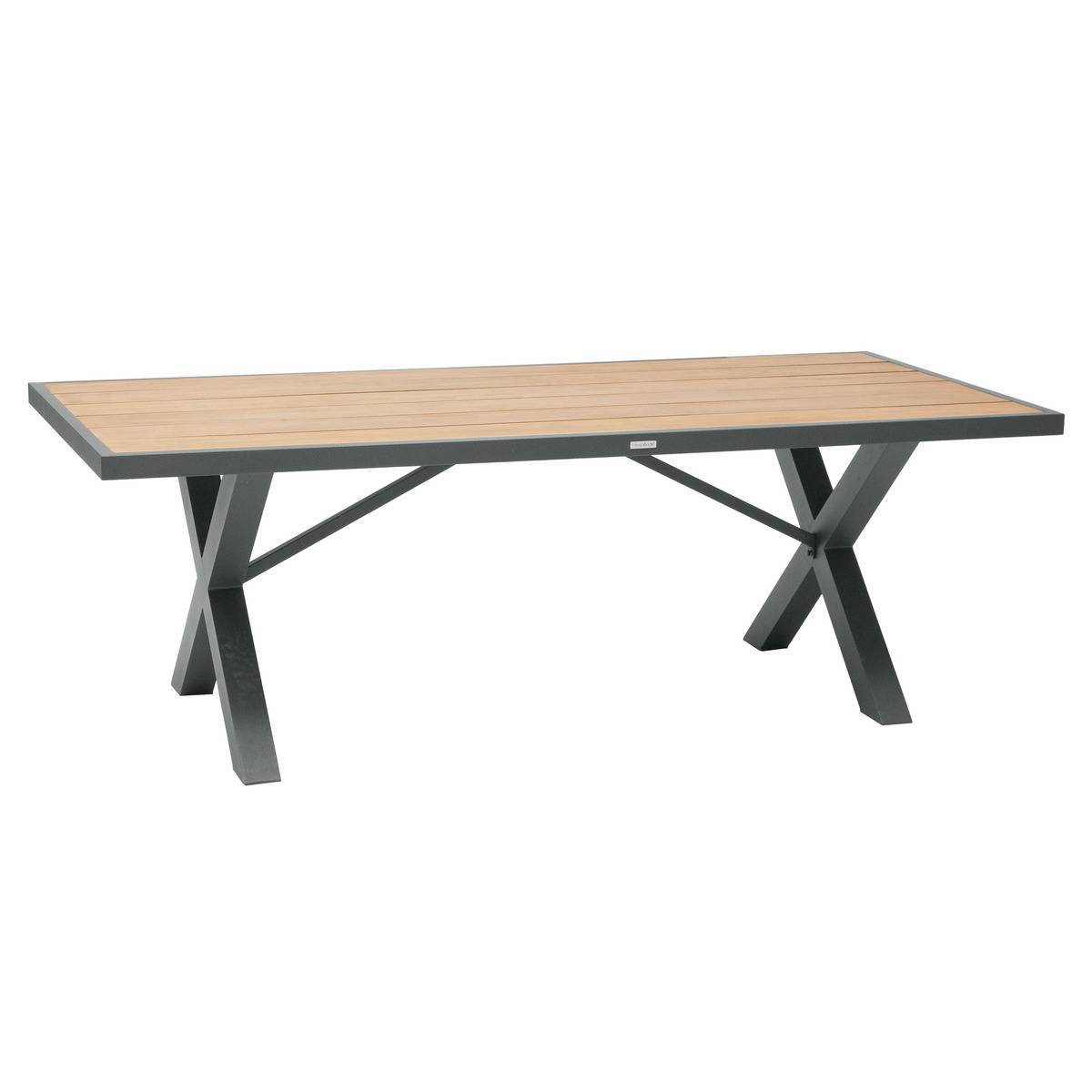 Hesperide - Table de jardin rectangulaire "Emperia" acacia & graphite 8 places en acacia Hespéride - Imagen 1