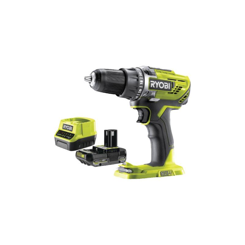 Ryobi - Pack RYOBI Perceuse-visseuse R18DD3 - 18V One+ - 1 Batterie 2.0Ah - 1 Chargeur rapide