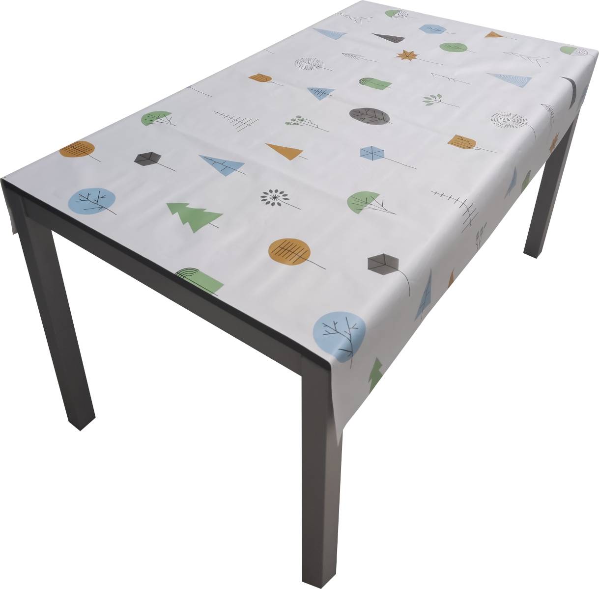 Nappe Composition PVC Base Polyester Anti-taches Arbres Taille 140X220 CM - Image 1