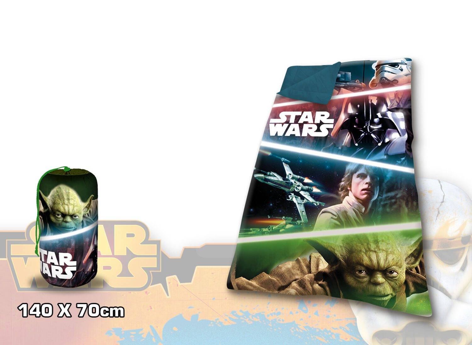 Sac de couchage enfant Star Wars - Housse de transport inclus - Disney