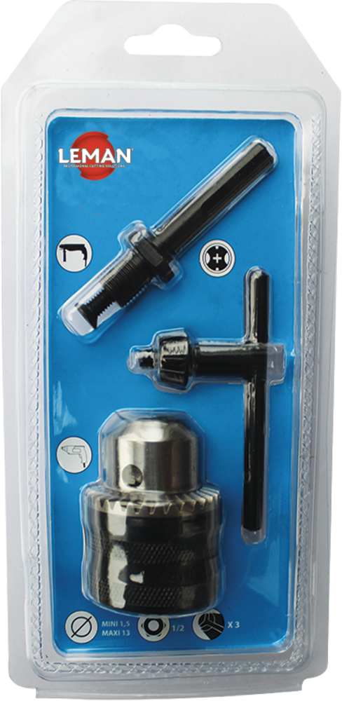 KIT MANDRIN + CLE + ADAPTATEUR SDS PERFORATEUR - 913.003 - LEMAN - Imagen 2