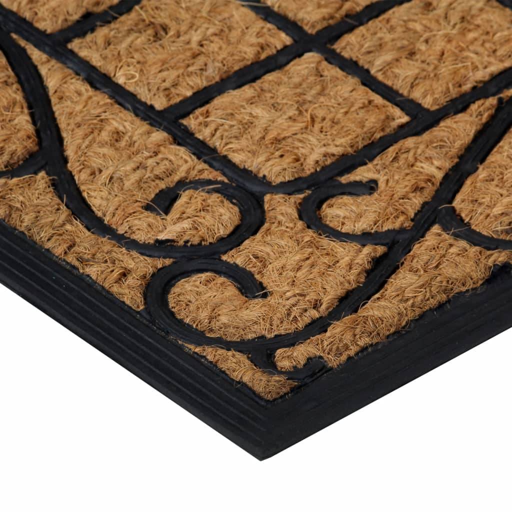 Lzuso Paillasson « Welcome Home » Marron – Tapis Antidérapant Caoutchouc Extérieur/Intérieur, Absorbant Et Durable