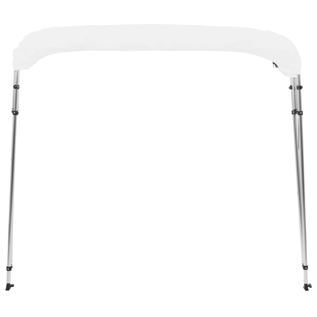 Store banne | Auvent bimini à 4 arceaux Blanc 243x196x137 cm Maison Chic - Image 3