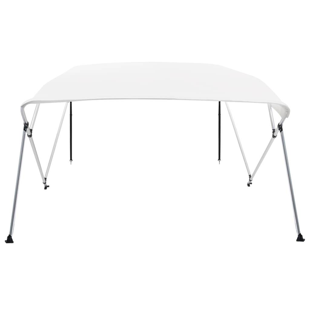 Store banne | Auvent bimini à 4 arceaux Blanc 243x196x137 cm Maison Chic - Image 1