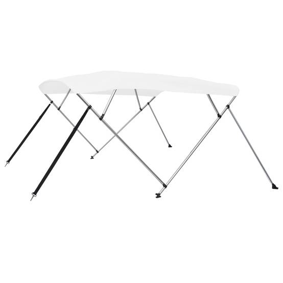 Store banne | Auvent bimini à 4 arceaux Blanc 243x196x137 cm Maison Chic - Image 2