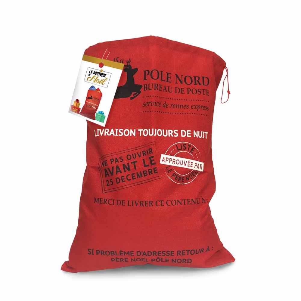 Hotte du Père Noël effet toile de jute, Lot de 4 - Imagen 7