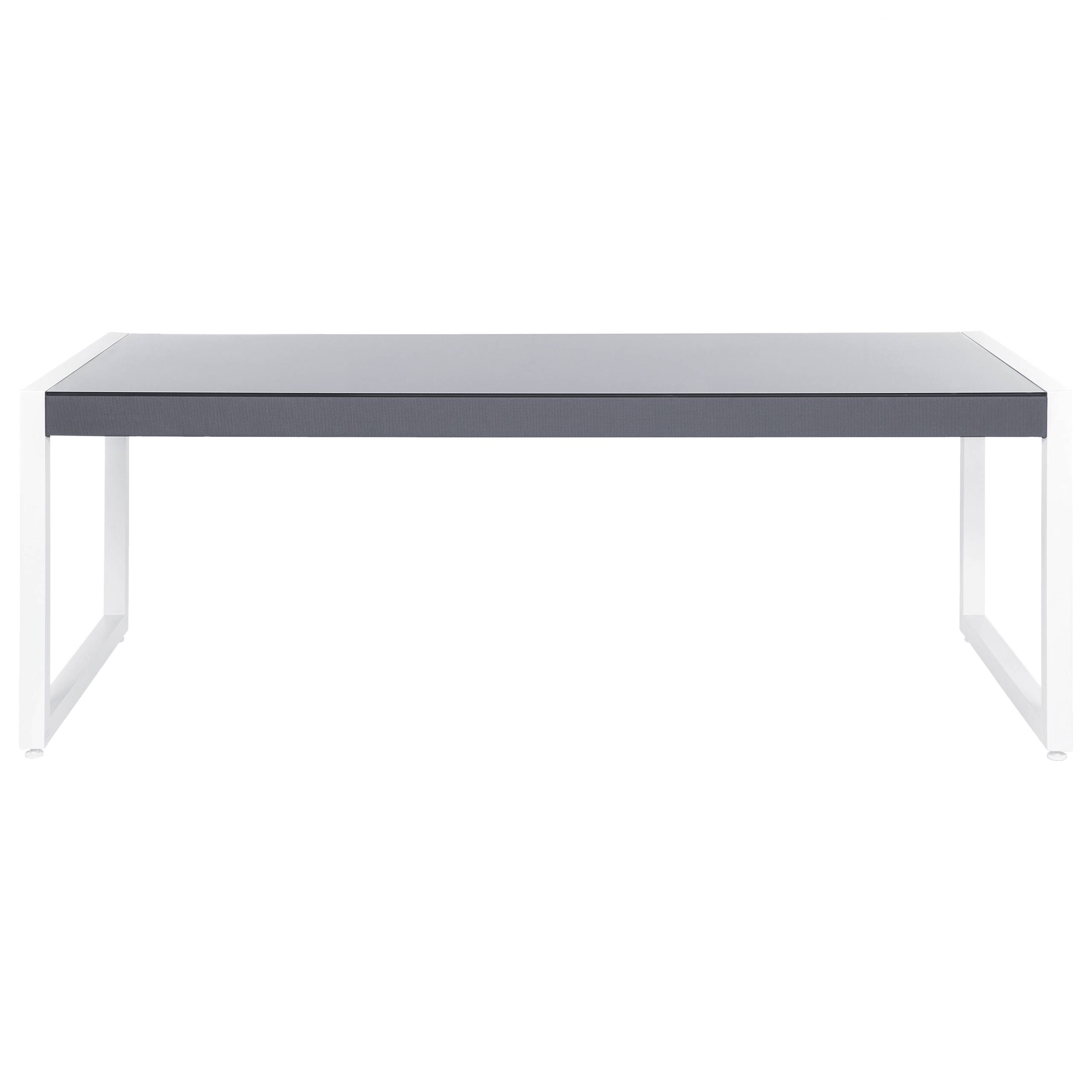 Beliani - Table de repas, 6 Personnes Aluminium Blanc cassé BACOLI - 90x210x74- Beliani - Image 3