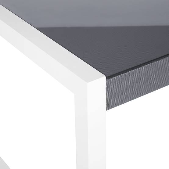 Beliani - Table de repas, 6 Personnes Aluminium Blanc cassé BACOLI - 90x210x74- Beliani - Image 7