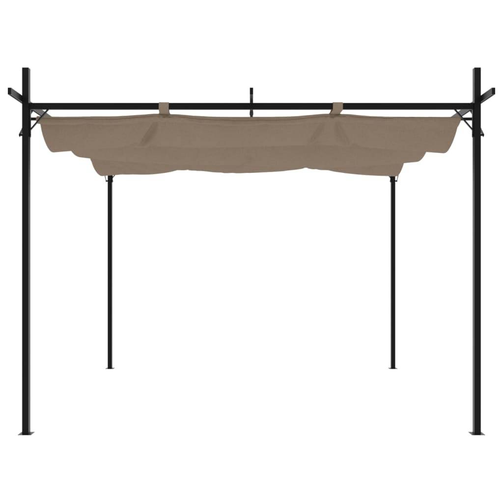 Pergola aluminium et acier taupe 295 x 292 x 230 cm - PANGIVO - Image 3