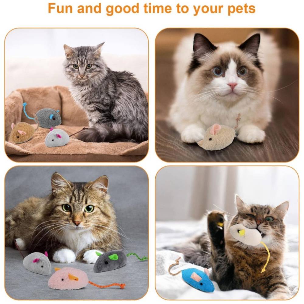 DtopbuyAge - Lot de 9 jouets à l'herbe à chat en forme de souris - Image 2