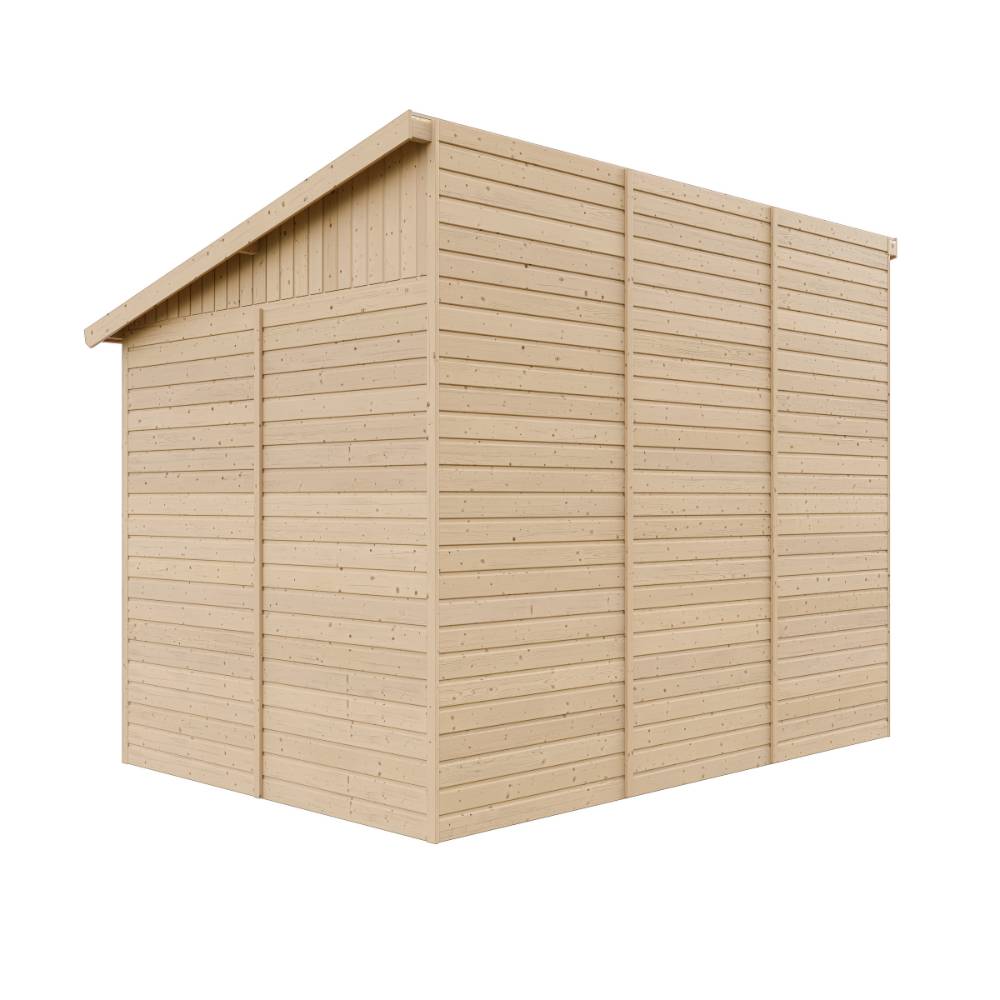 Timbela - Abri de Jardin en Bois Naturel H244x218x318 cm / 6m² avec paroi latérale, les planchers imprégné et fenêtres - 17 mm d’épaisseur - Timbela M339A+M339G - Imagen 10