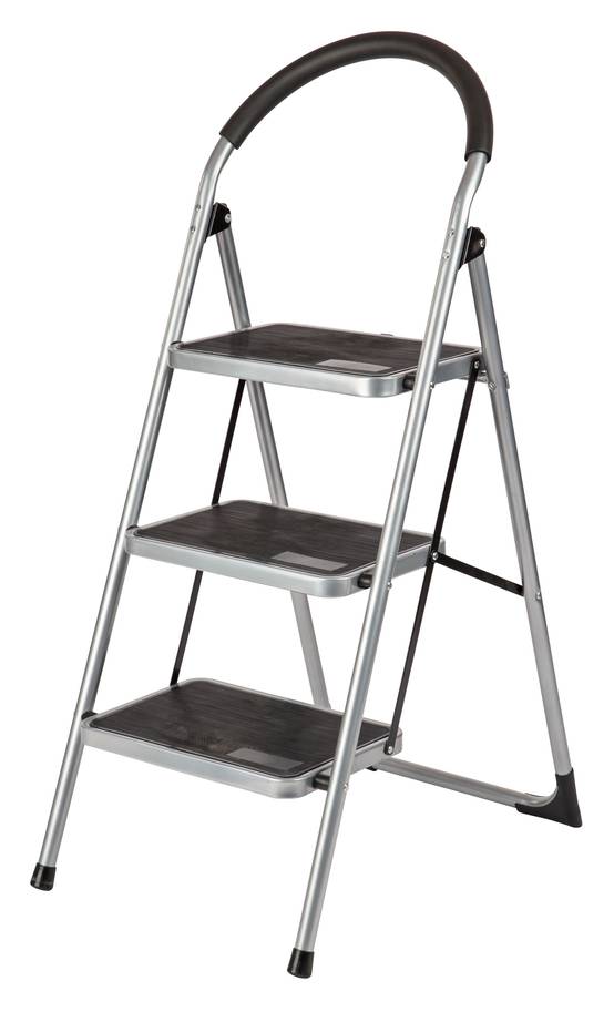 Escabeau 3 marches acier avec appui confortable et marches extra larges - ESCALO