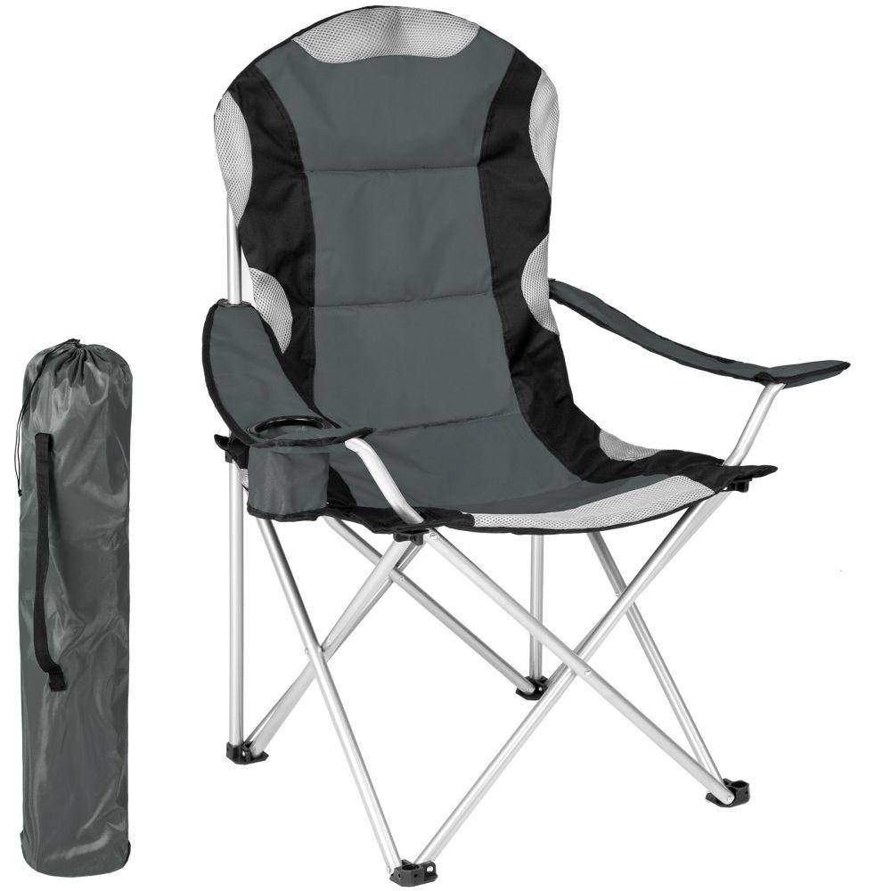 Helloshop26 - Chaise pliante avec rembourrage camping gris - Imagen 1