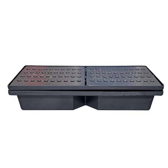 Bac de rétention 70l empilable avec caillebotis - plast'up rotomoulage - Image 1