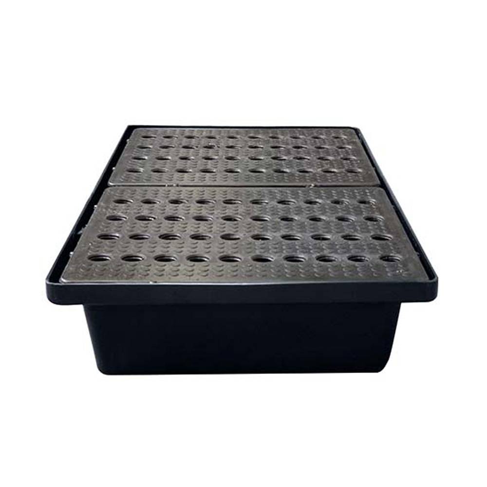 Bac de rétention 70l empilable avec caillebotis - plast'up rotomoulage - Image 2