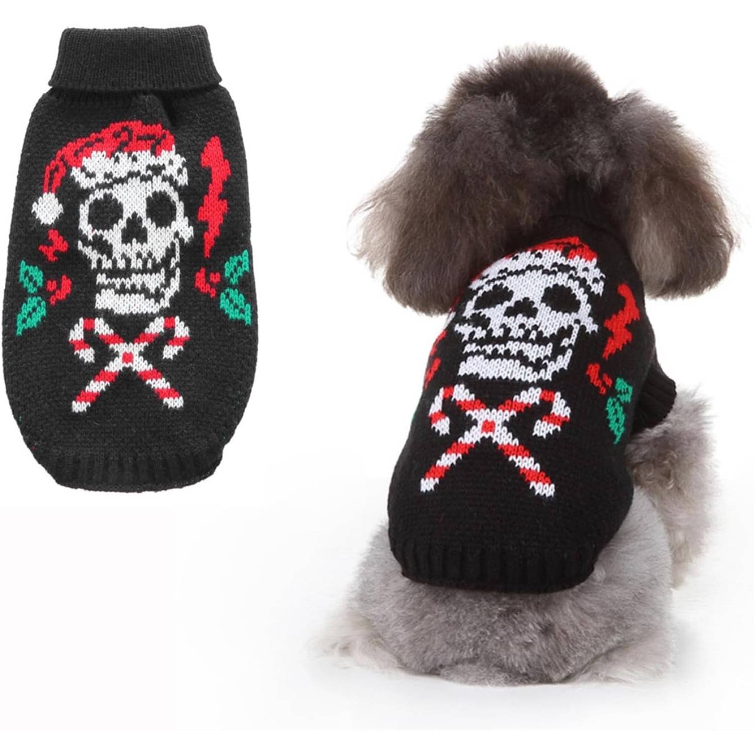 DtopbuyAge - Pull Halloween tête mort chien/chat XL DtopbuyAge