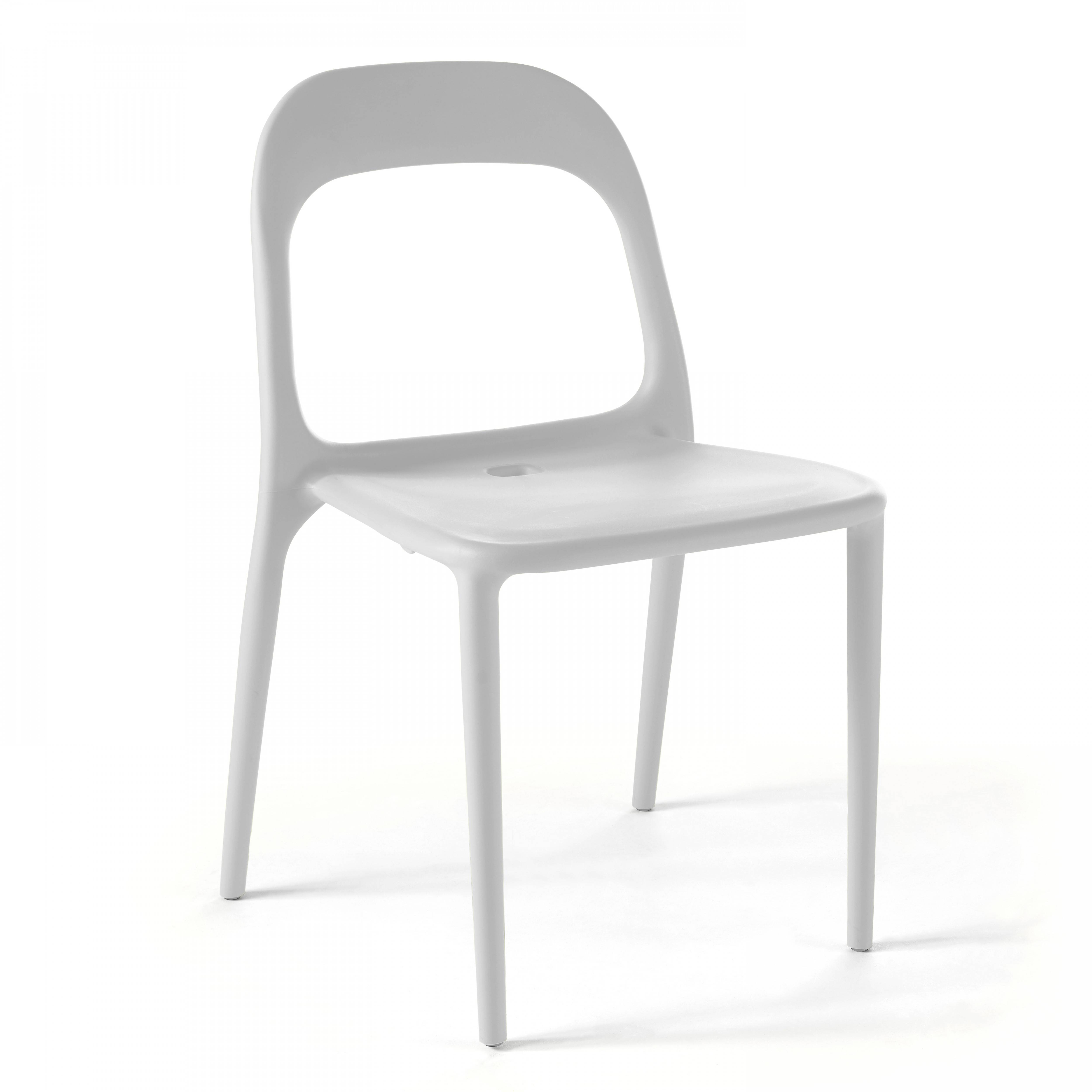 Oviala - Chaise en plastique blanc Milan - Oviala - Imagen 1