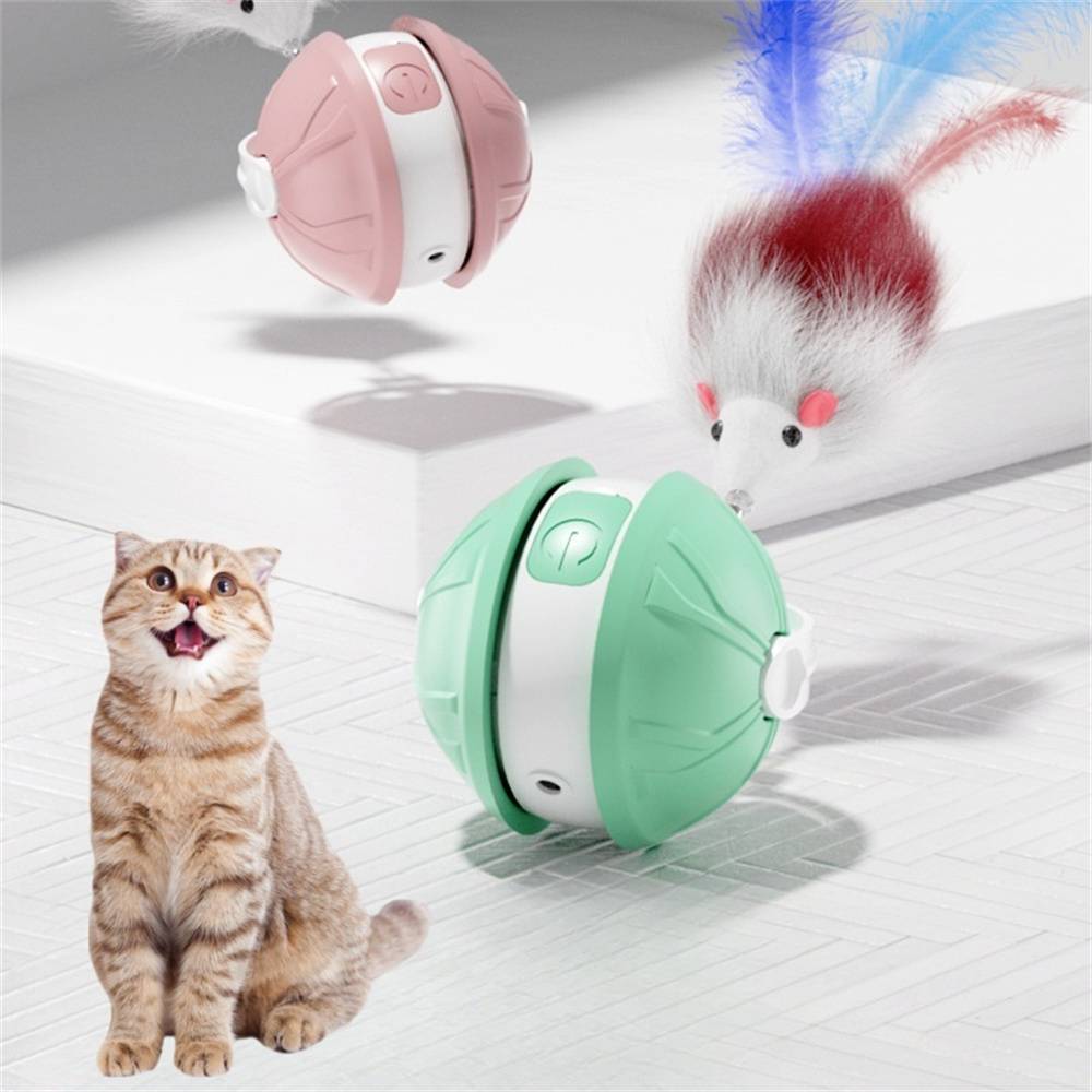 Jouet intelligent Balle interactive pour chat - Rose MCBOSON - Image 2