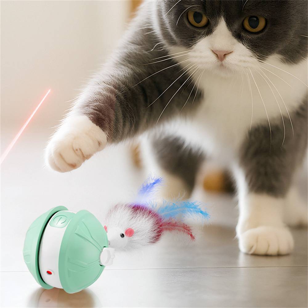 Jouet intelligent Balle interactive pour chat - Rose MCBOSON - Image 3