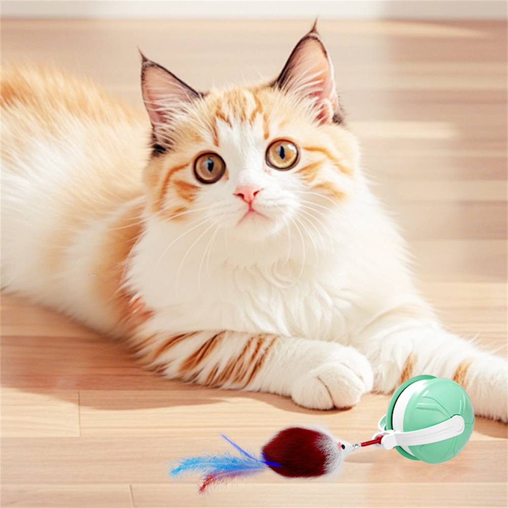 Jouet intelligent Balle interactive pour chat - Rose MCBOSON - Image 4