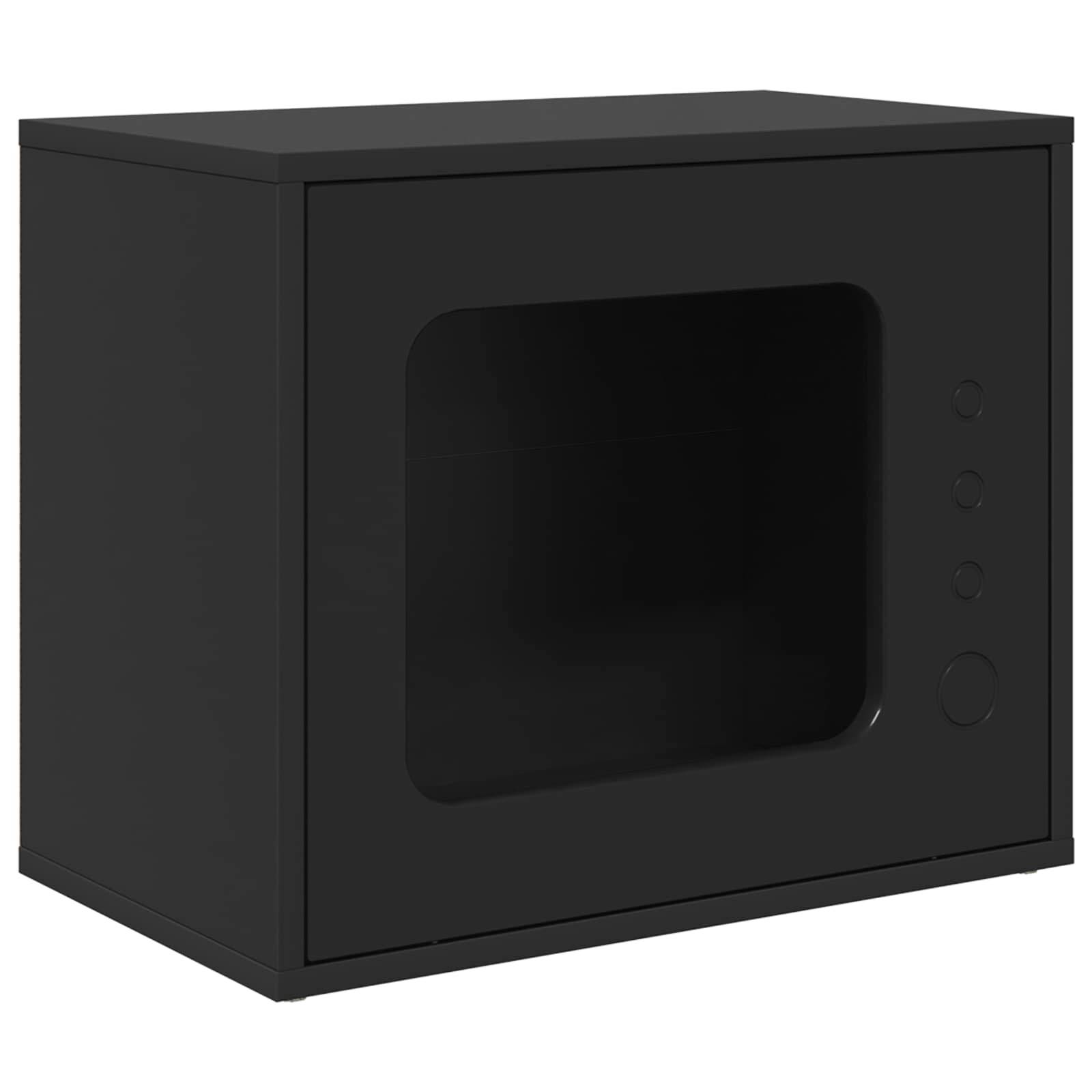 Vidaxl - Maison pour chat Noir 51 x 30 x 42,5 cm Bois d'ingénierie vidaXL 8000645 - Image 2